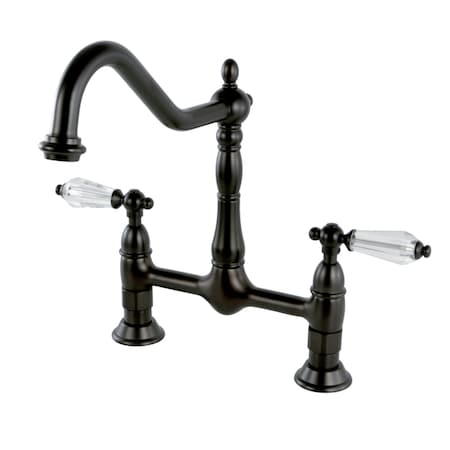 Kingston Brass KS1175WLL Wilshire Bridge Kitchen Faucet, Oil Rubbed Bronze KS1175WLL